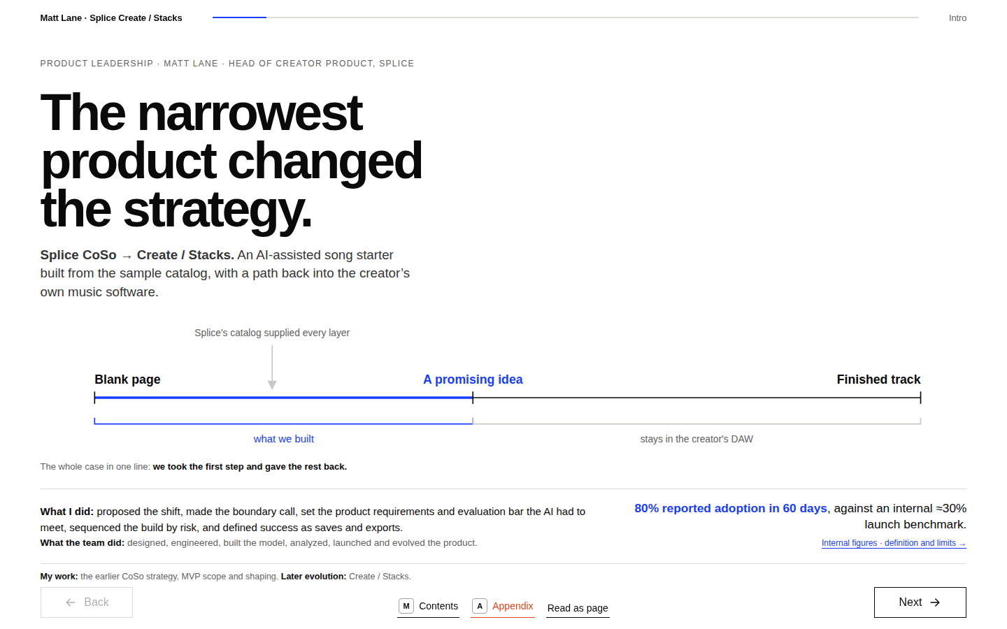 Preview of the Splice Create / Stacks case study